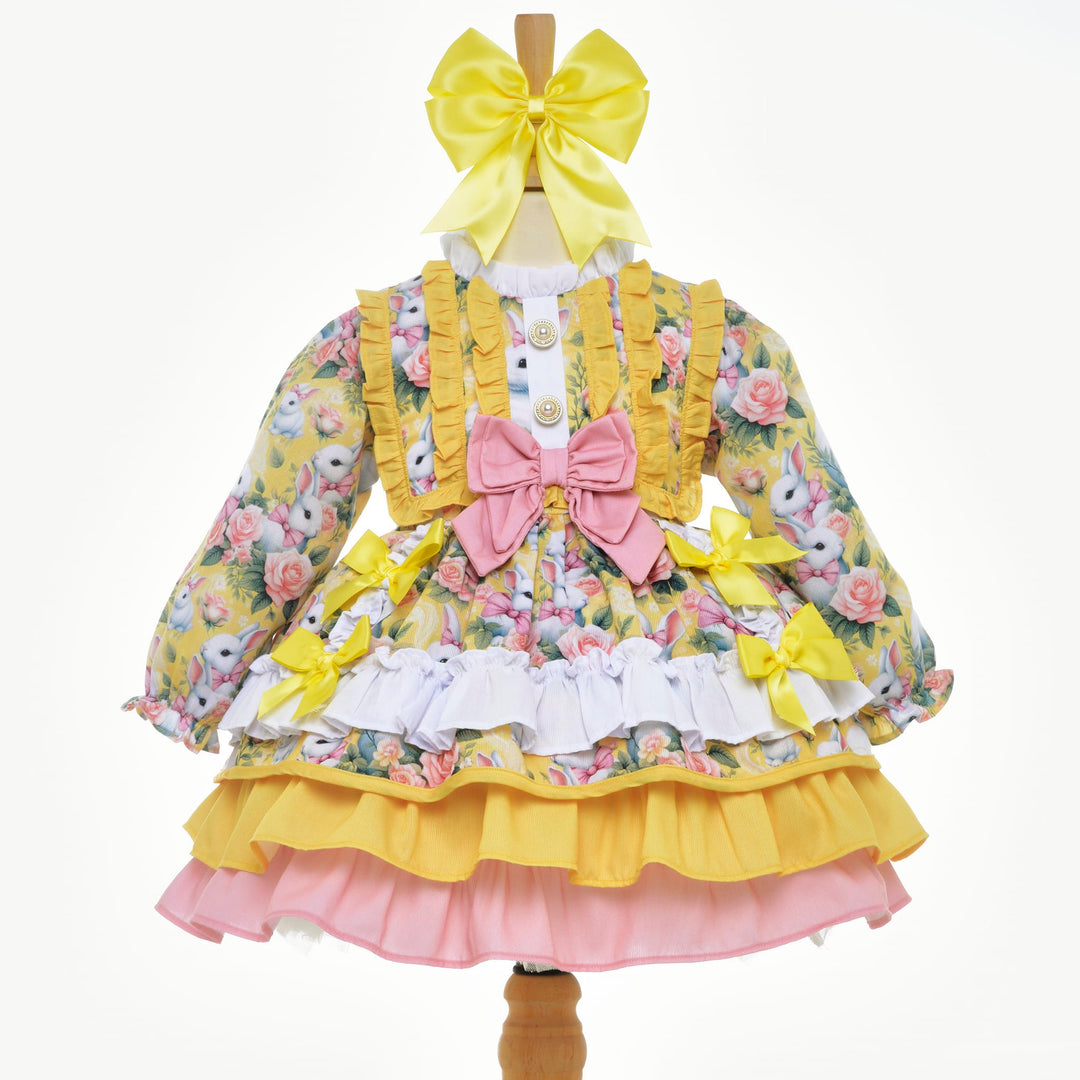 Spanish puffball baby dress