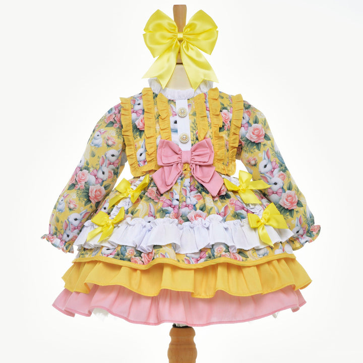 Spanish puffball baby dress