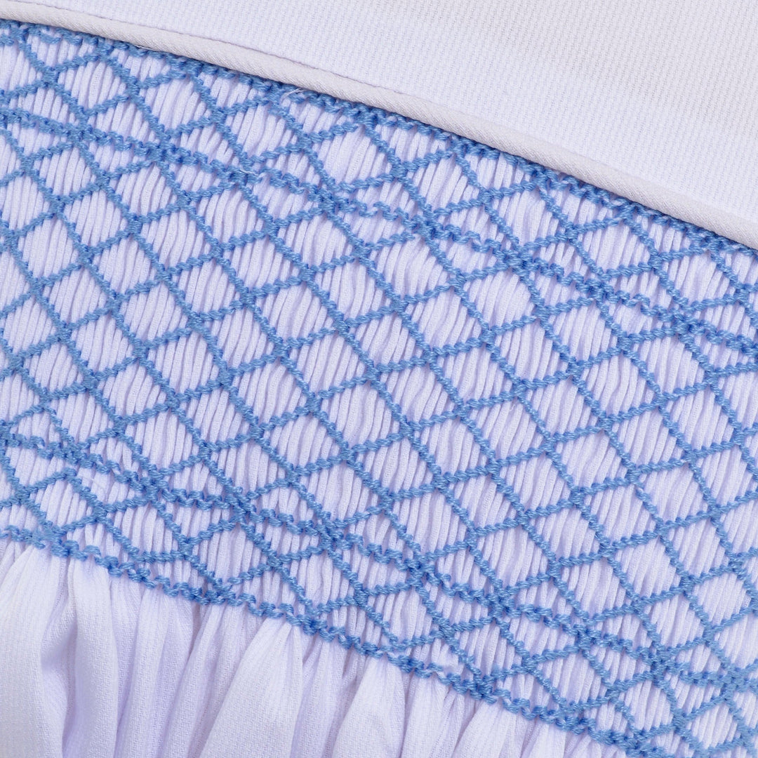 boys blue smocked short set