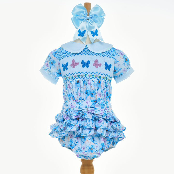 baby girls smocked buster set