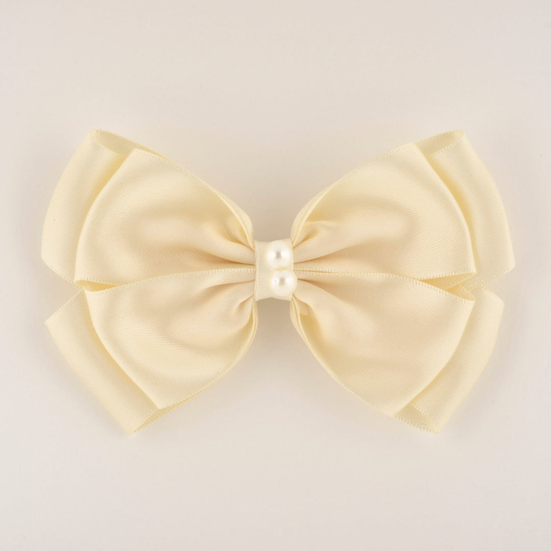 Ocean Baby Pearl Embellished Bow - Cream