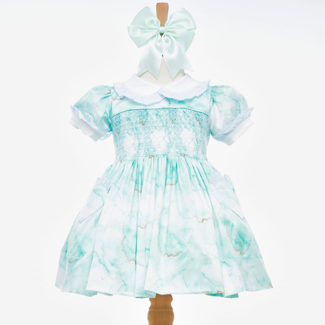 girls smocked baby dress
