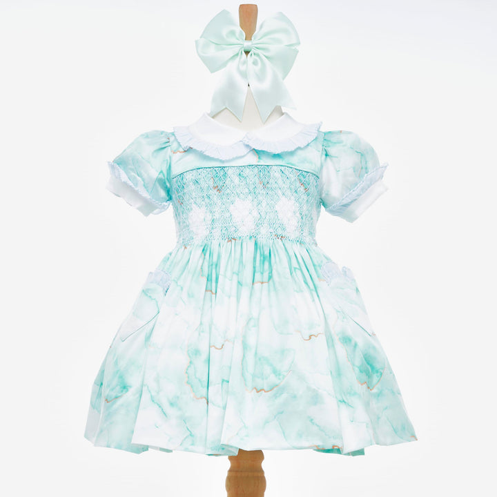 girls smocked baby dress