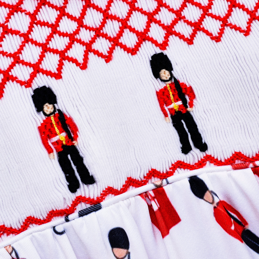 smocked baby boys onesie