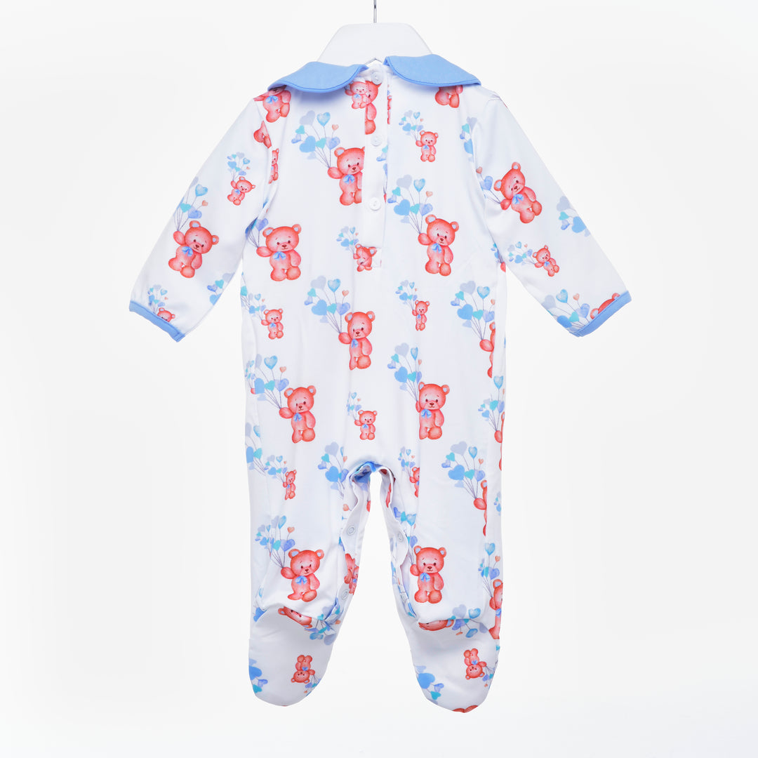 smocked sleepsuit smocked baby boys babygrow