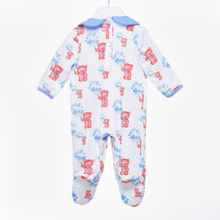 smocked sleepsuit smocked baby boys babygrow