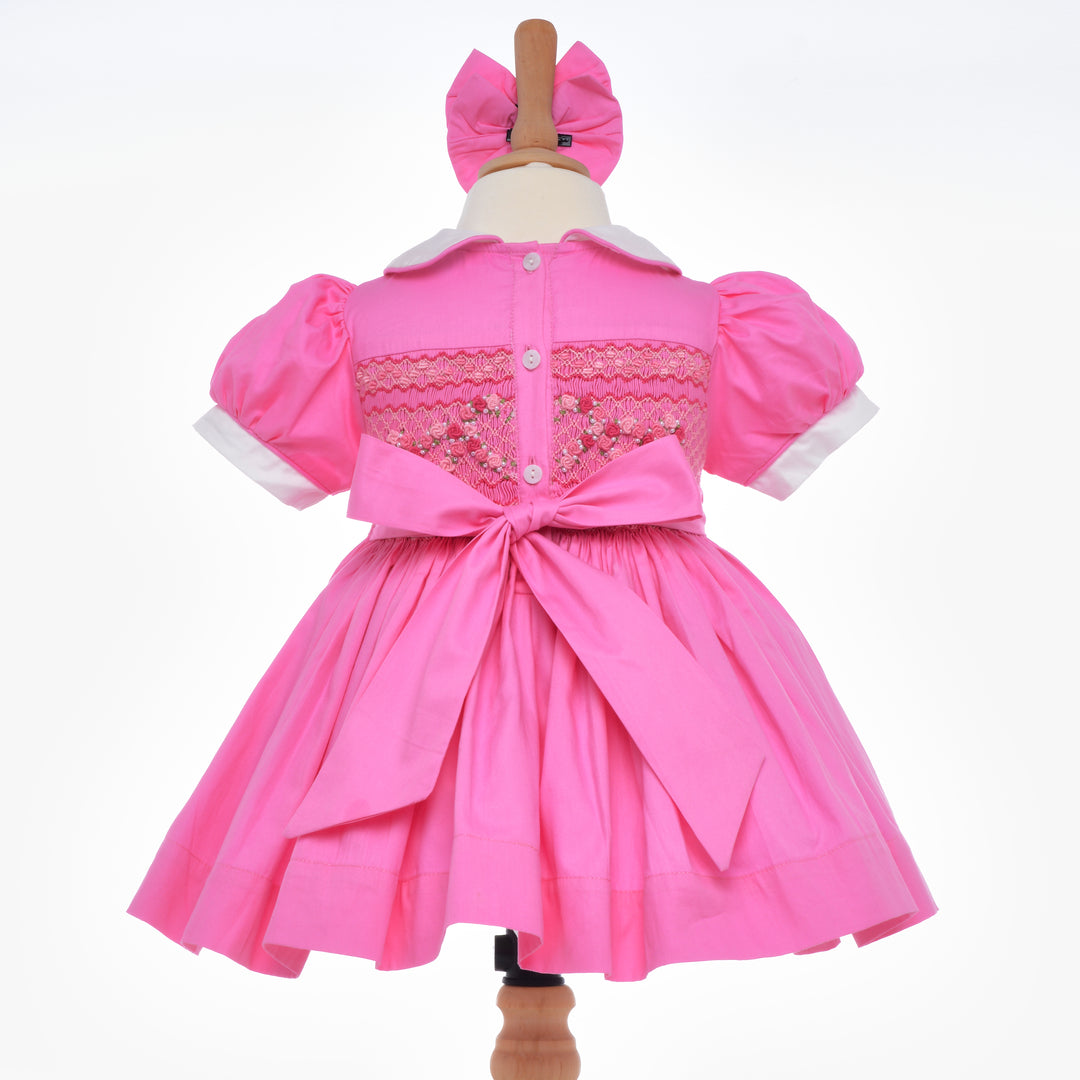 Ocean Baby Rosa Pink Heart Sateen Dress (NB-8Yrs)