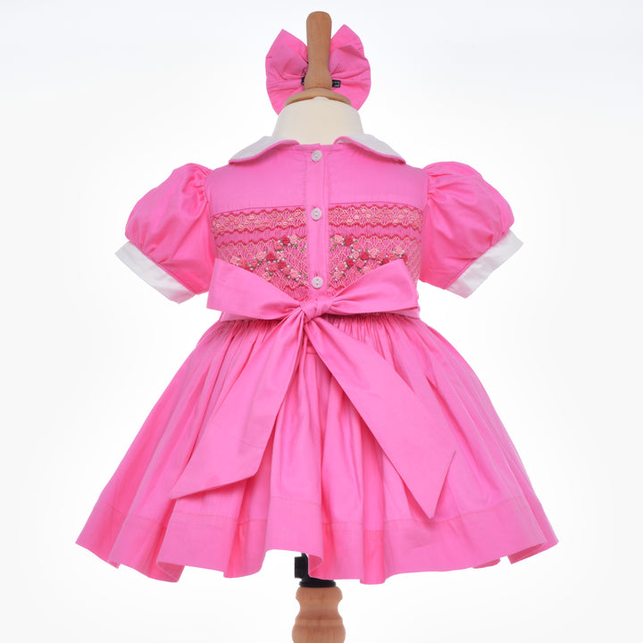 Ocean Baby Rosa Pink Heart Sateen Dress (NB-8Yrs)
