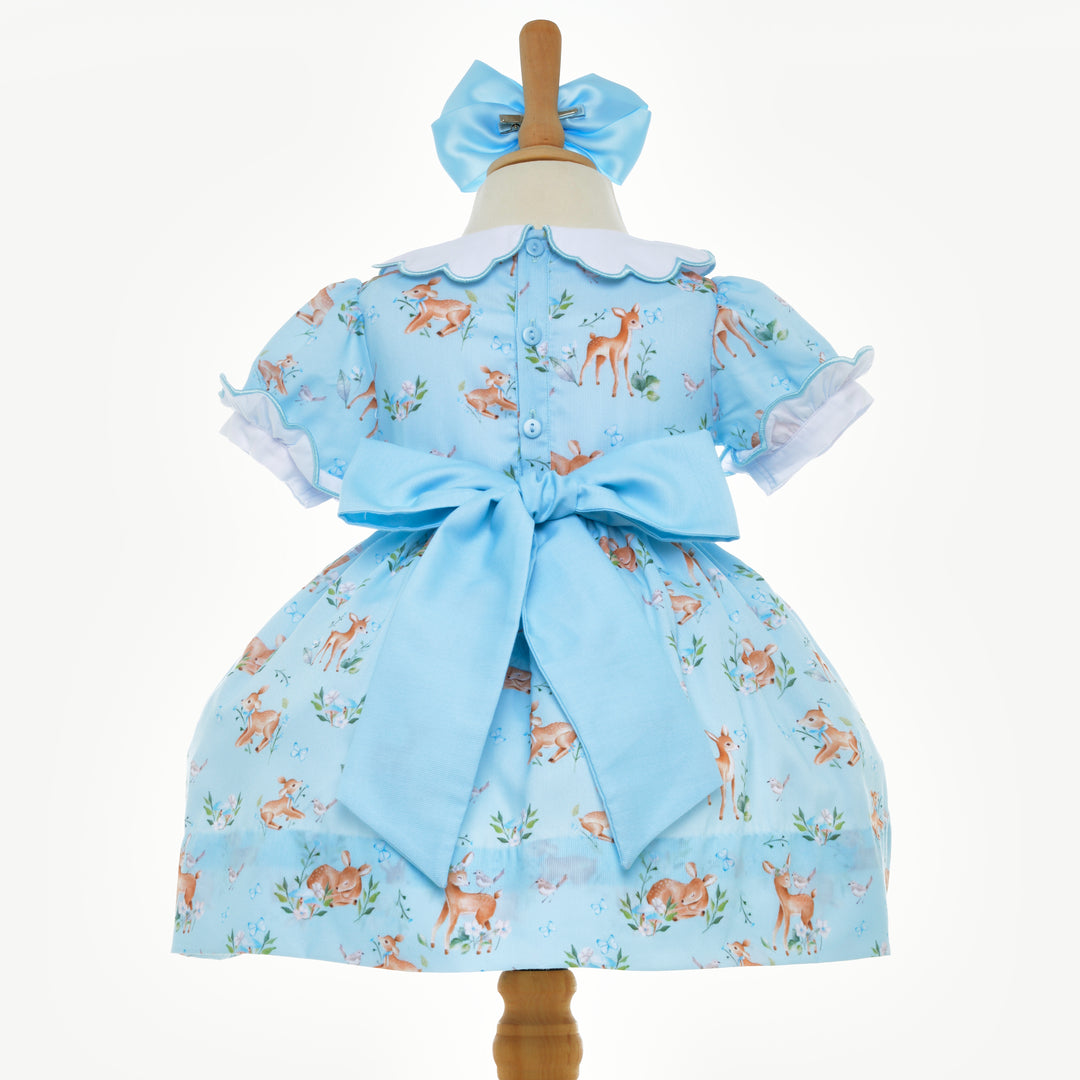 Ocean Baby Girls Classic Blue Bambi Petticoat Layered Dress (3M-10Yrs)