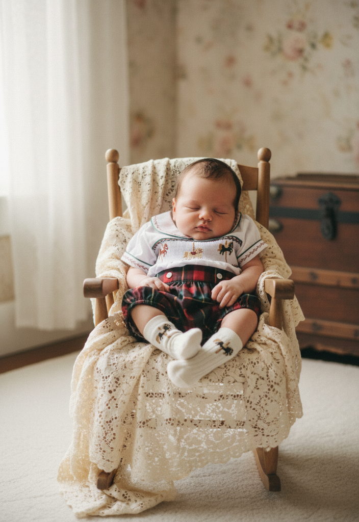 Ocean Baby Boys Trio Plaid Smocked Buster Suit Set (NB-3Yrs)