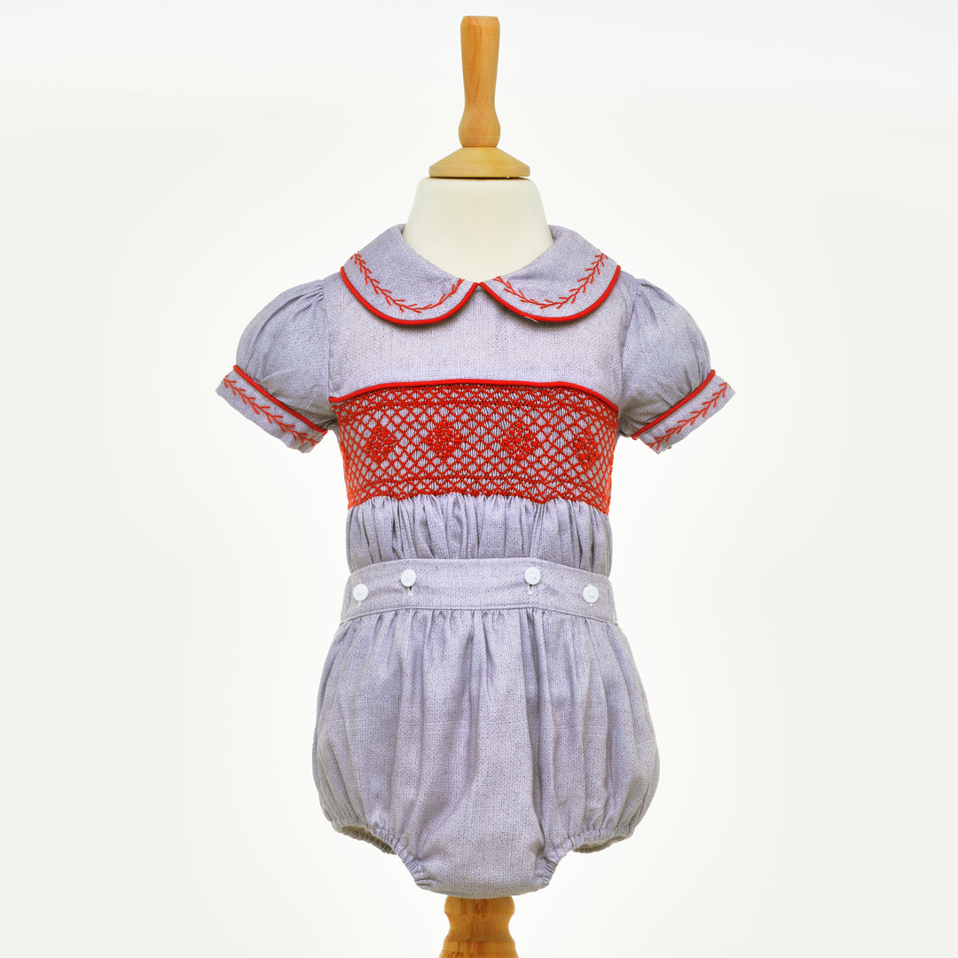 smocked boys buster suit