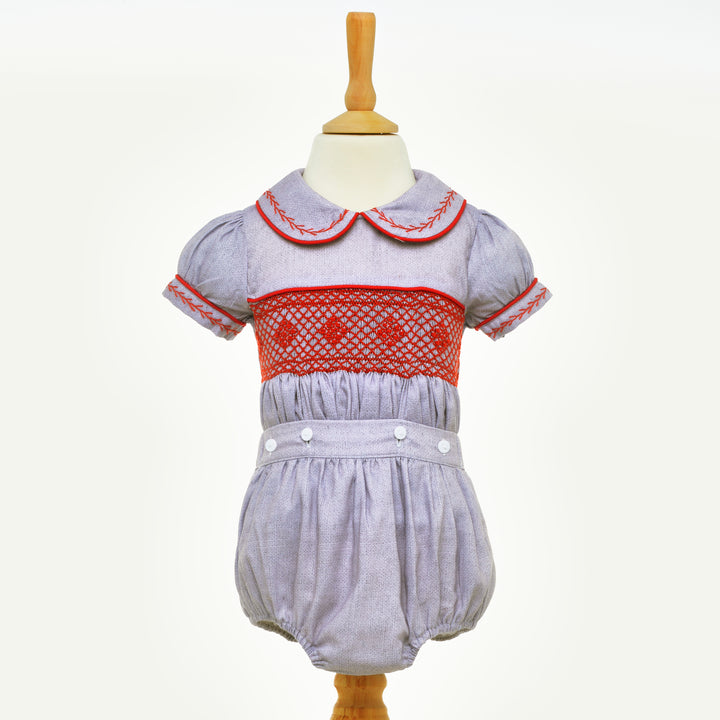 smocked boys buster suit