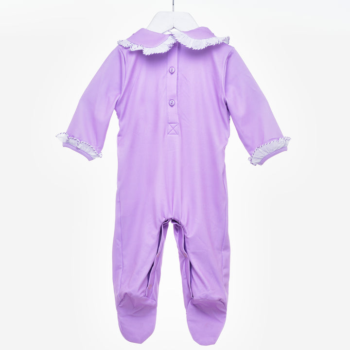 smocked baby girls sleepsuit set
