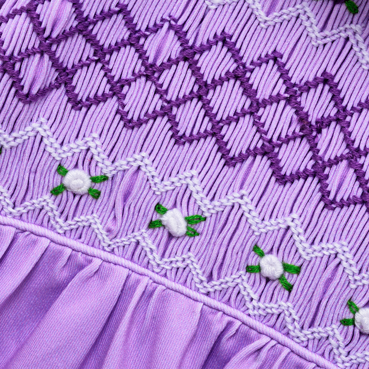 Ocean Baby Girls Lilac Smocked Sleepsuit Headband Set NB 18M