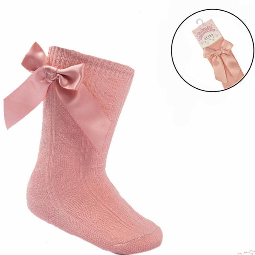 dusky pink kids socks