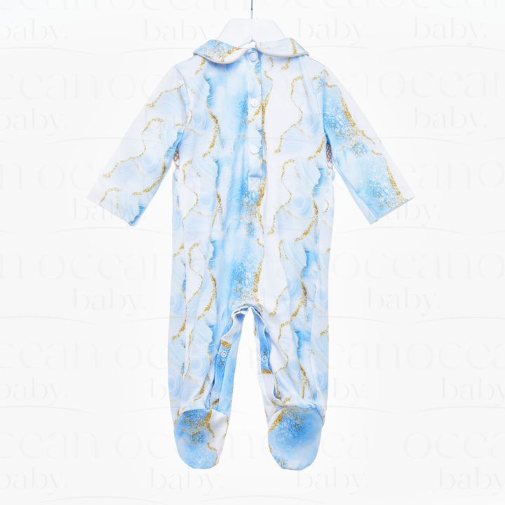 smocked boys sleepsuit sets