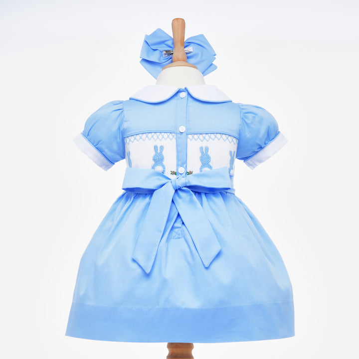 100% cotton baby dress smocked baby dress