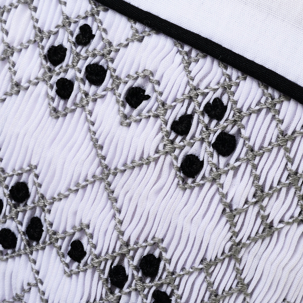 smocked black baby outfit