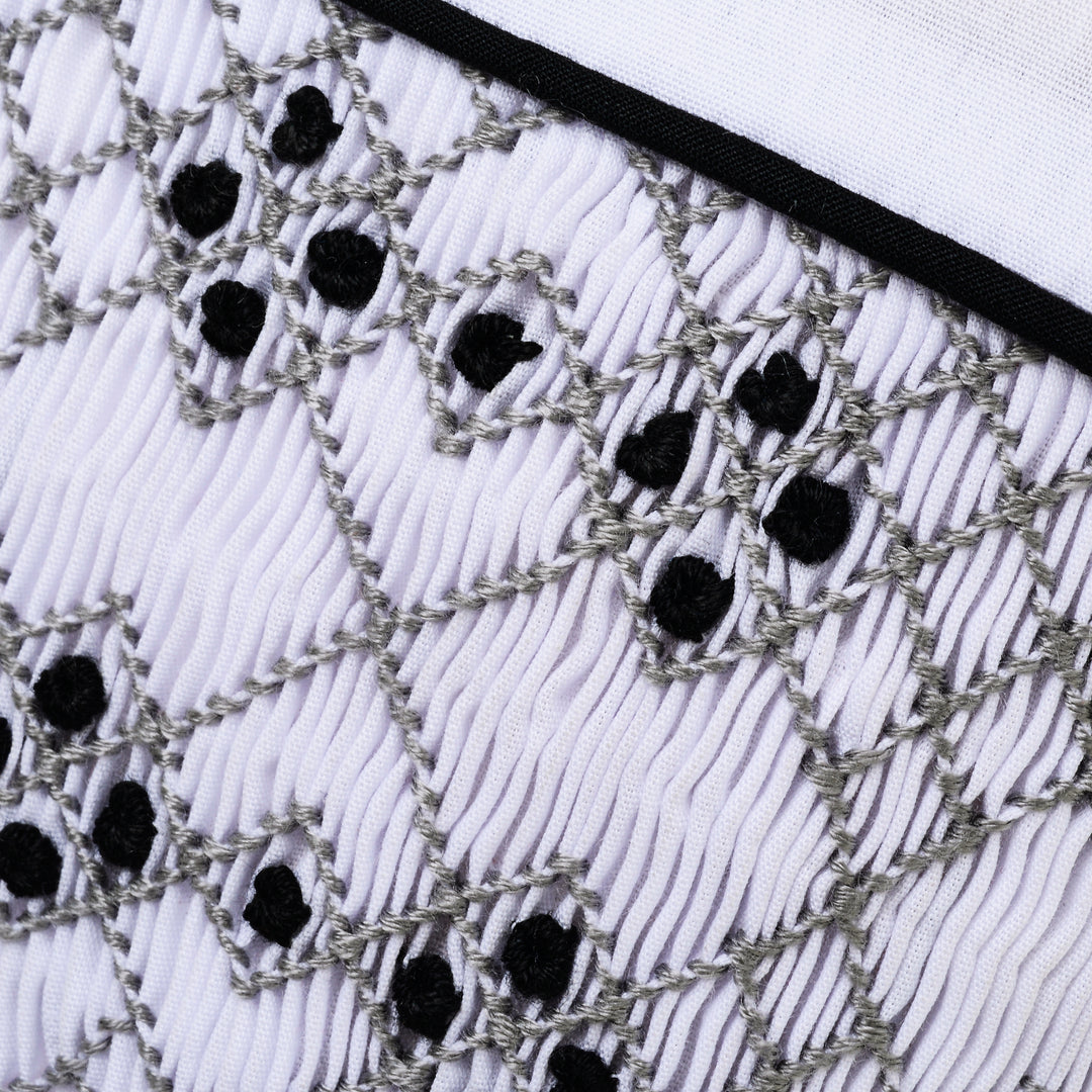 smocked black baby outfit