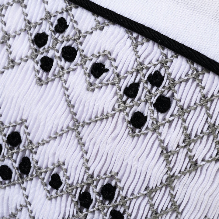 smocked black baby outfit