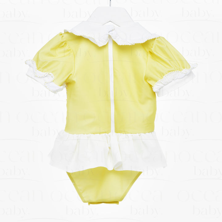 smocked baby swimwear kids swimming costumes