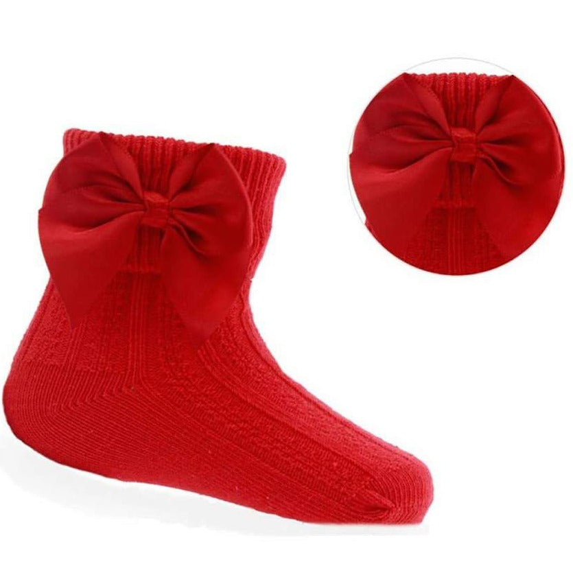 red baby socks