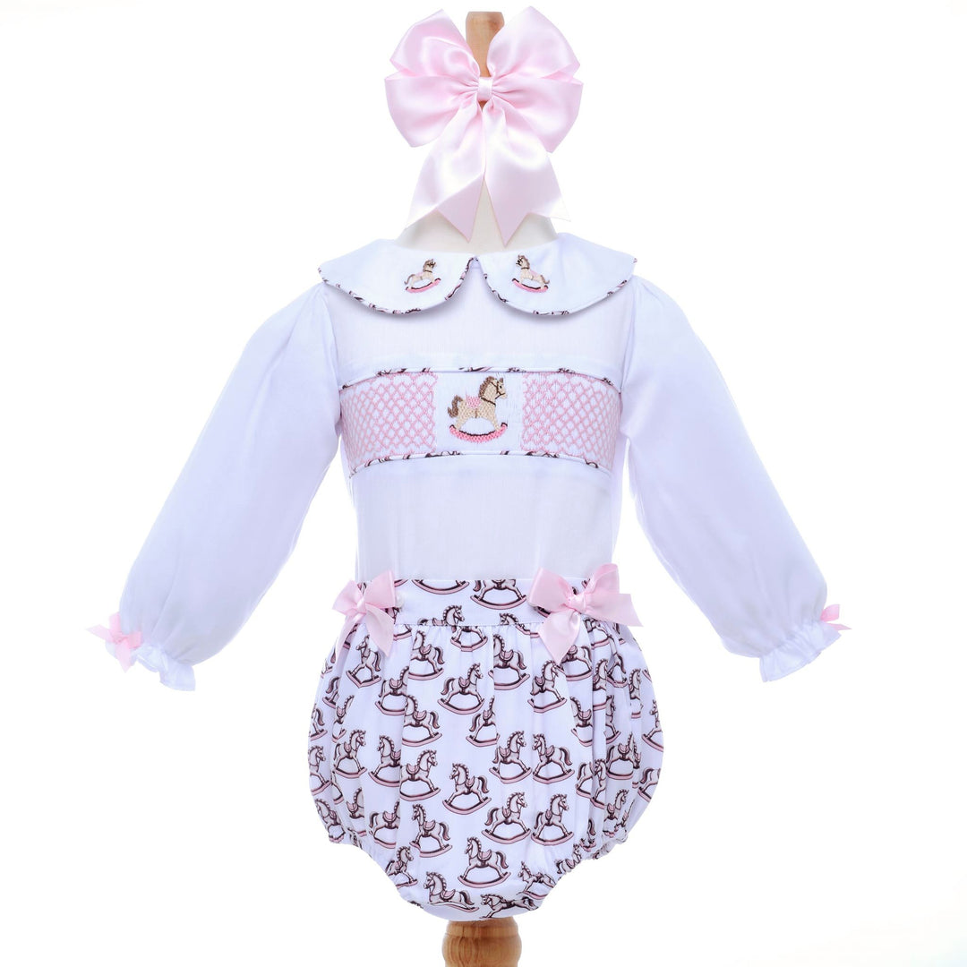 smocked baby girls clothing smocked rocking horse sets smocked baby wear