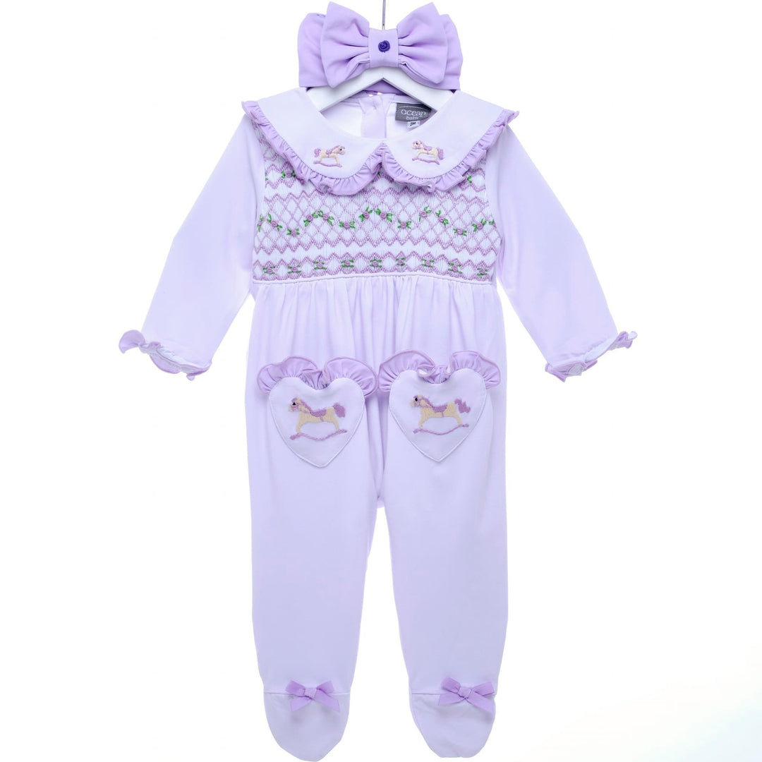 newborn baby girls wear smocked baby clothes smocked sleepsuit set 