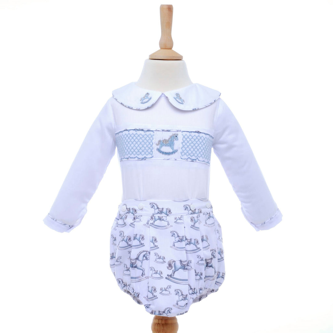 smocked boys suit smocked baby boys clothing smocked rocking horse pattern