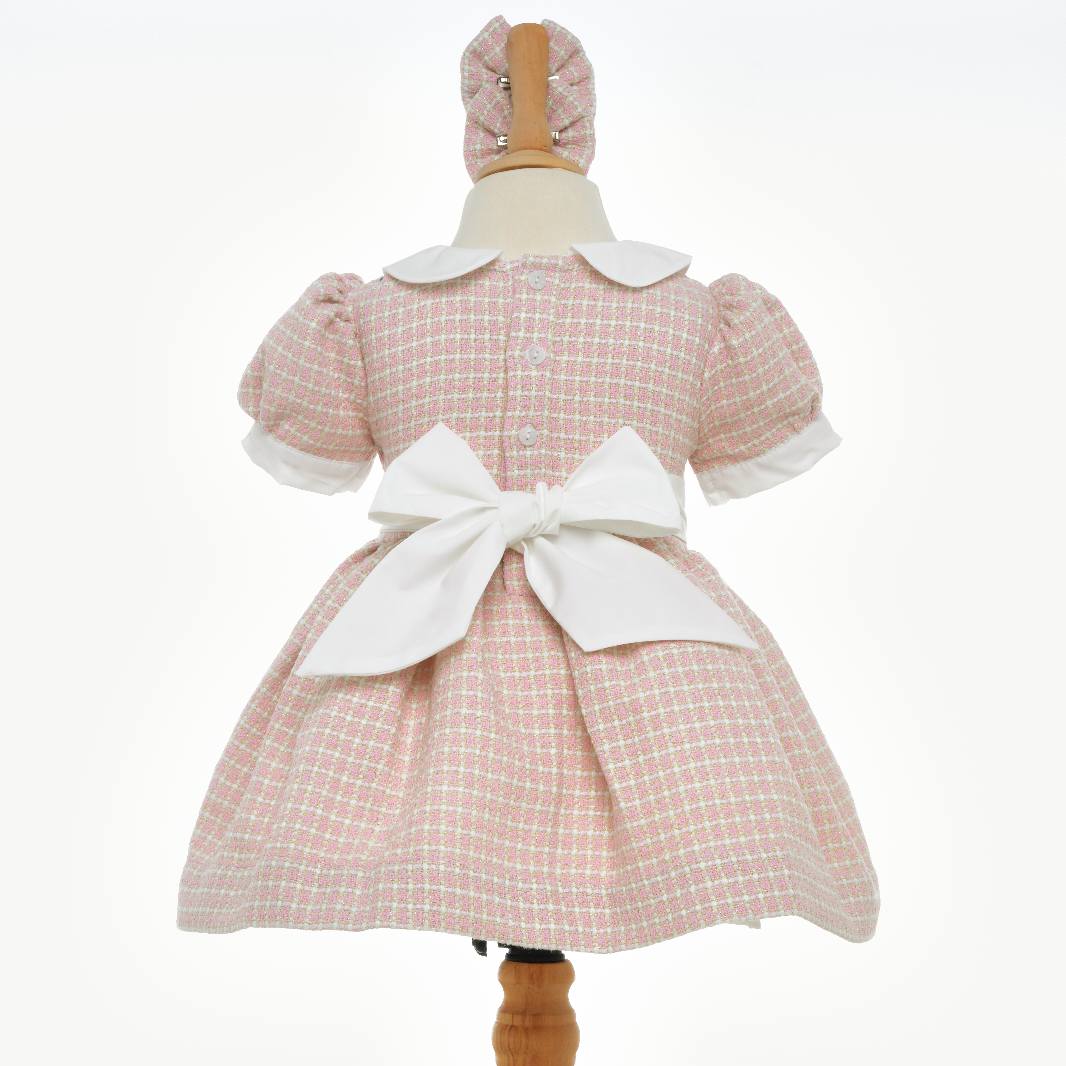 Ocean Baby Girls Old Fashioned Pink Tweed Petticoat Layered Dress (12M Ocean Baby Limited Ocean Baby Girls Old Fashioned Pink Tweed Petticoat Layered Dress (12M Ocean Baby Limited