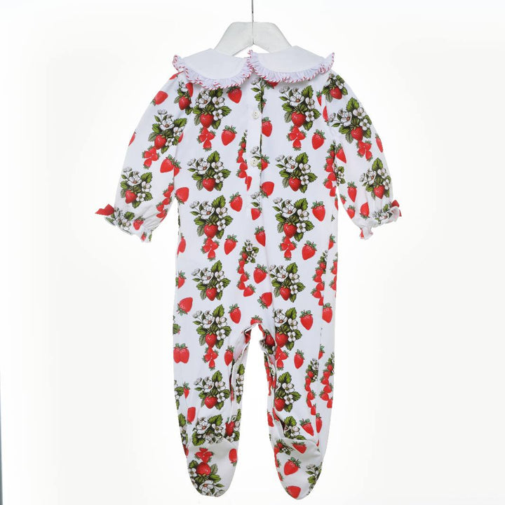 smocked girls Sleepsuit set