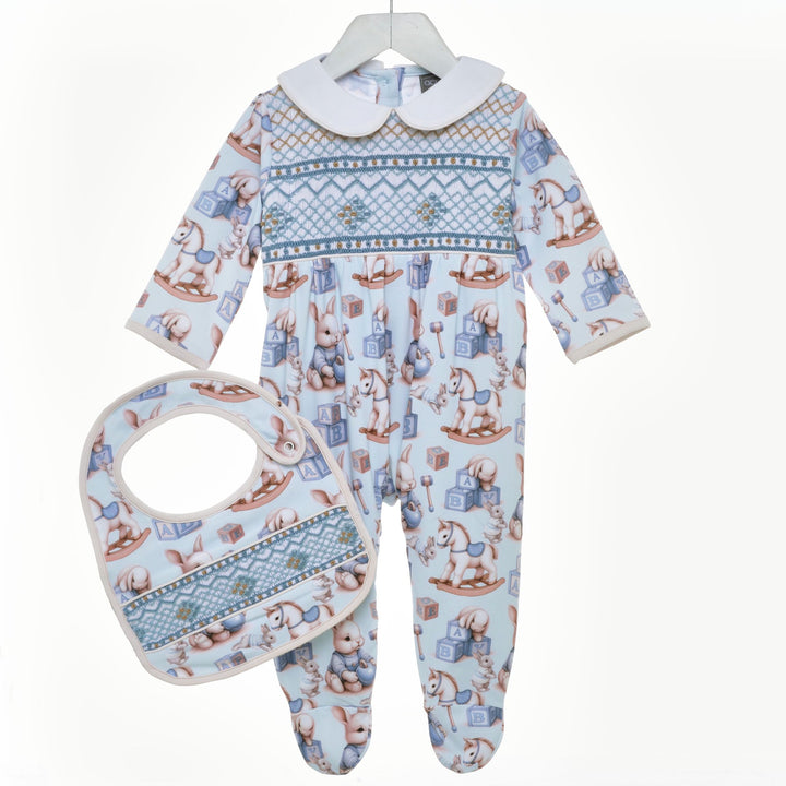 baby smocked sleepsuit