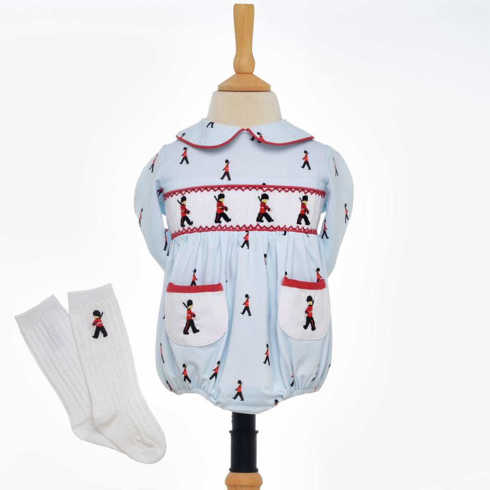 boys smoked London soldier bubble suit