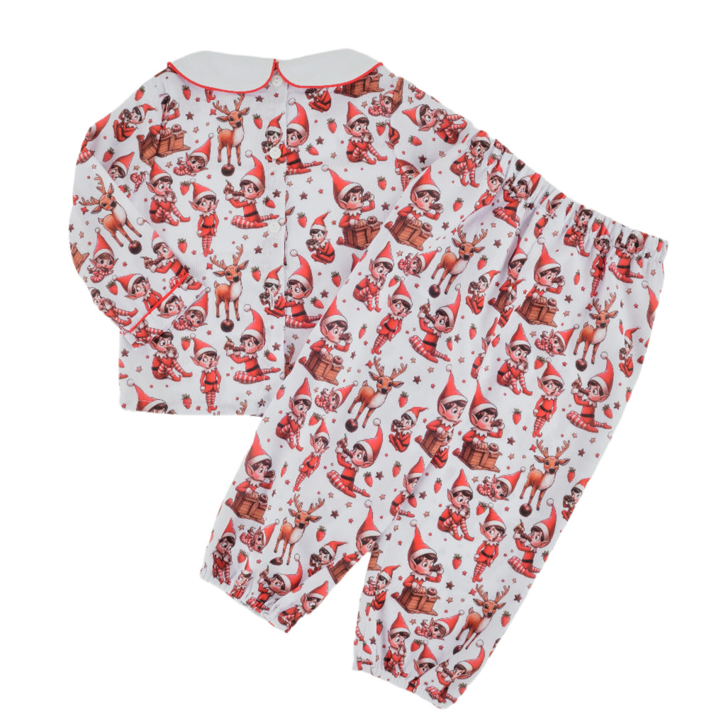 boys elf christmas pjs