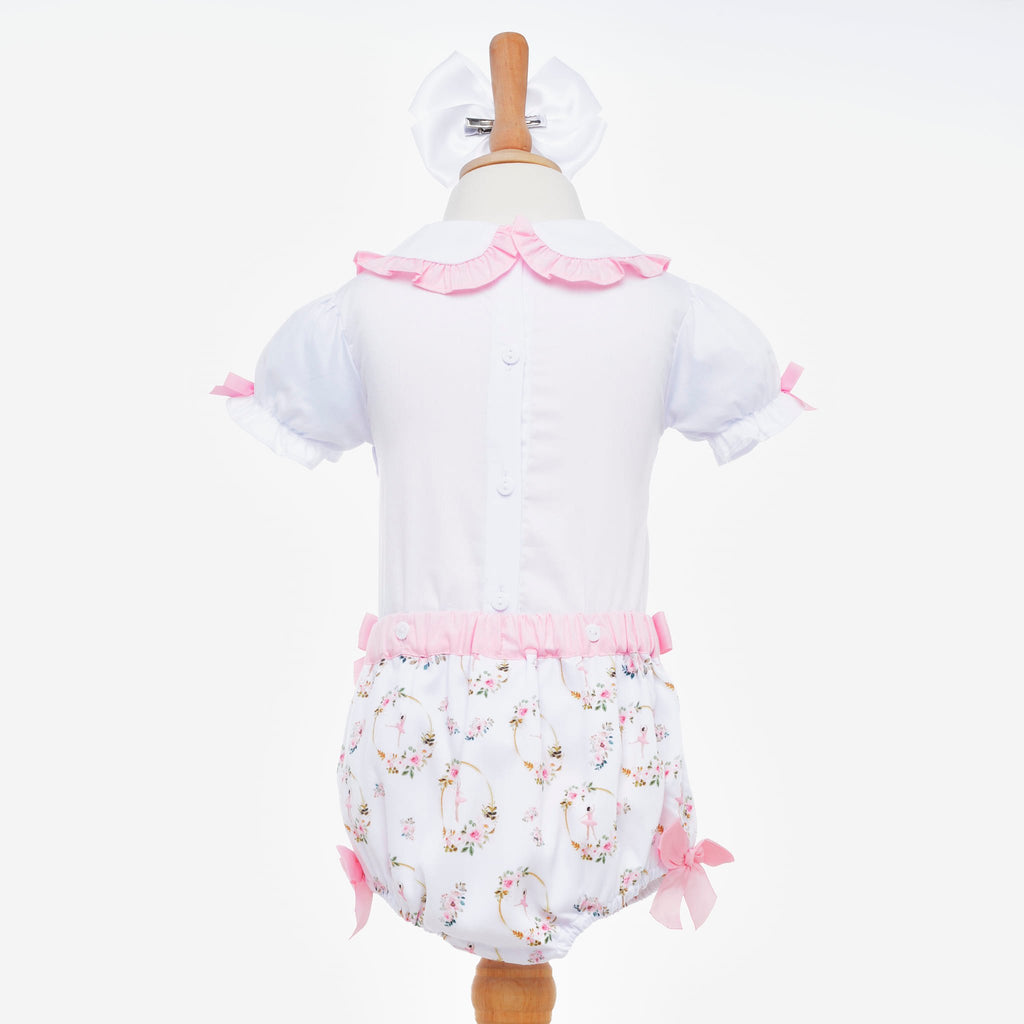 Ocean Baby Girls Ballerina Smocked Buster Suit Set (NB-3Yrs)