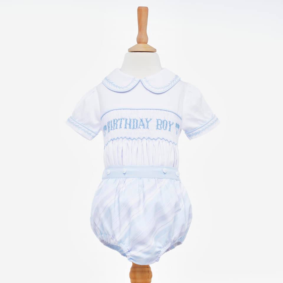smocked birthday boy outfit
