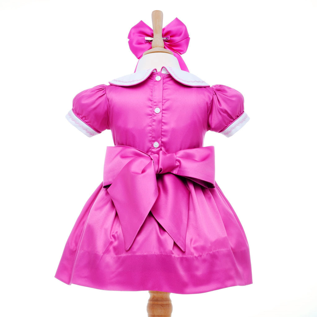 smocked baby dress barbie pink girls dress