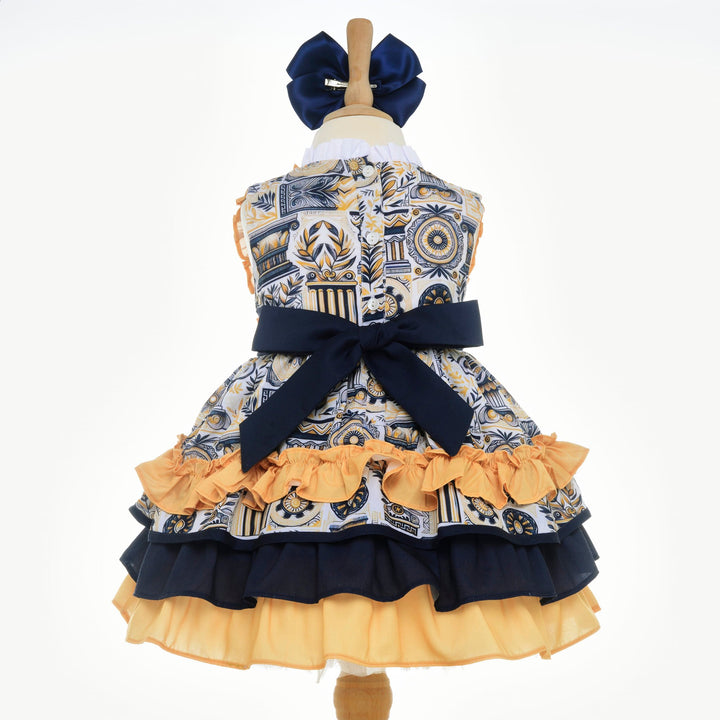 girls grecian puffball dress