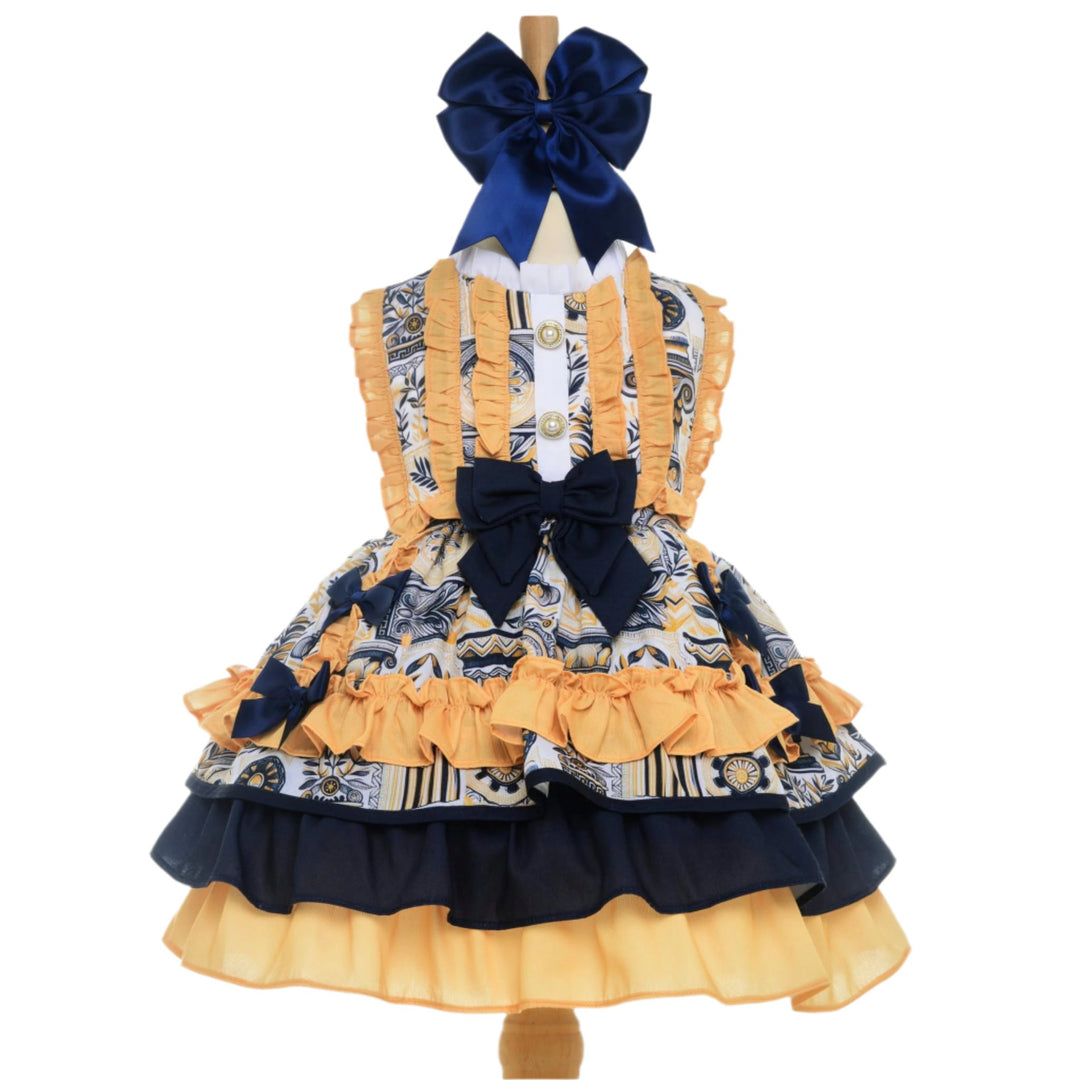 girls spanish style puffball dress