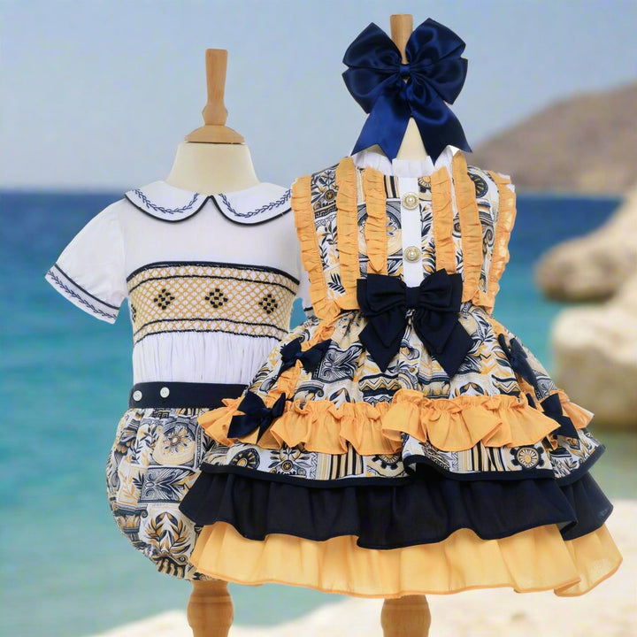 boys matching smocked buster and dress