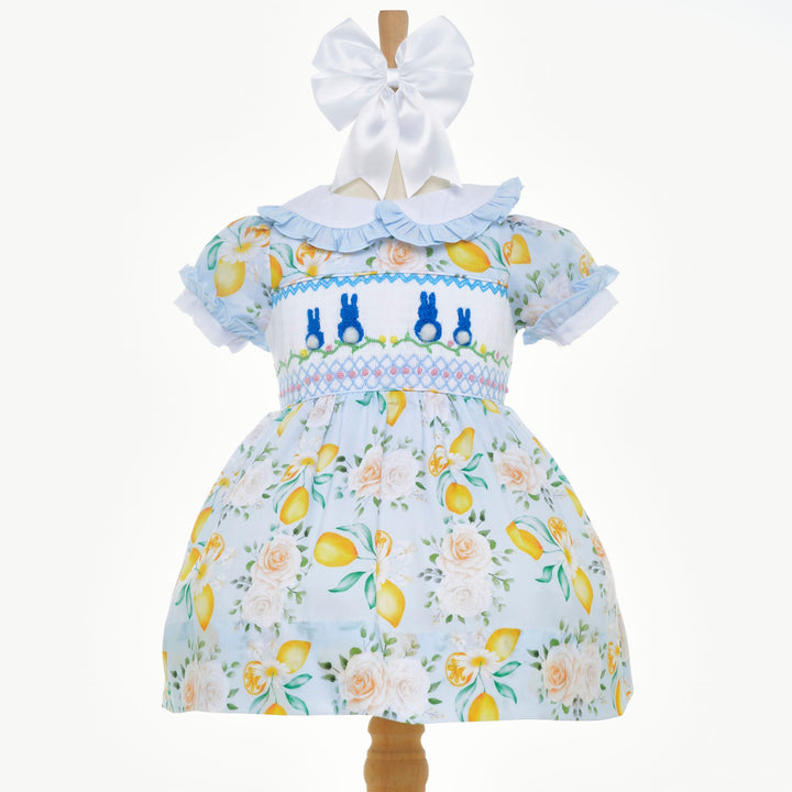 smocked baby dress smocked bunny dress