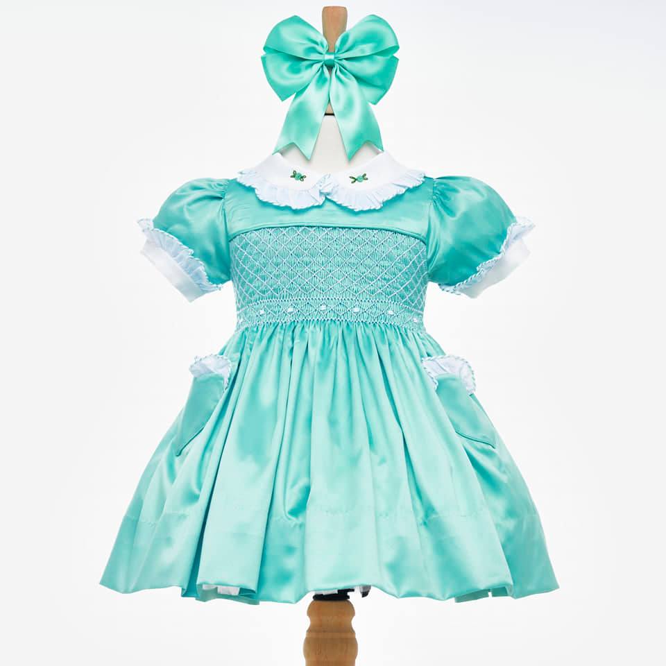 girls smocked dress