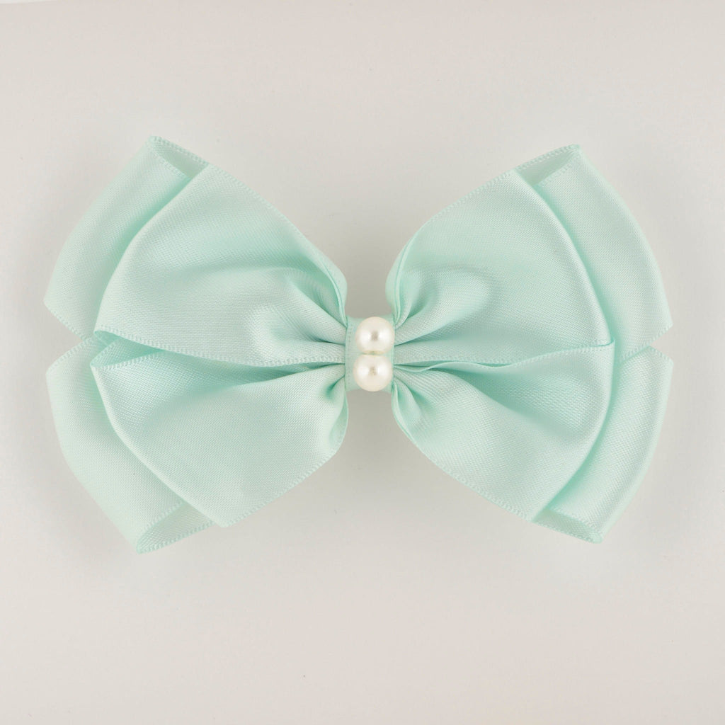 Ocean Baby Pearl Embellished Bow - Mint