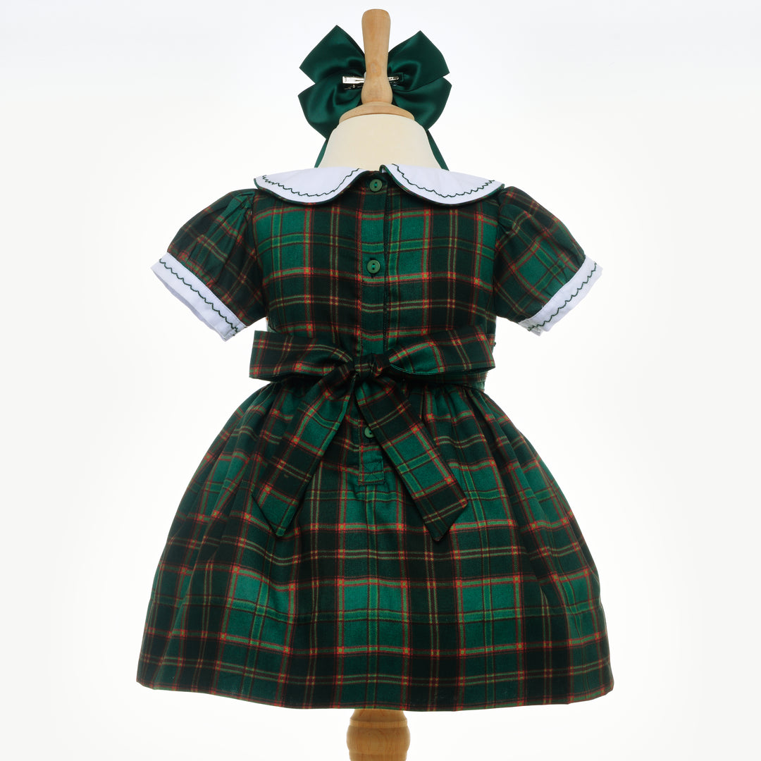 Ocean Baby Girls Hunter Green Plaid Smocked Petticoat Layered Dress (N Ocean Baby Limited Ocean Baby Girls Hunter Green Plaid Smocked Petticoat Layered Dress (N Ocean Baby Limited