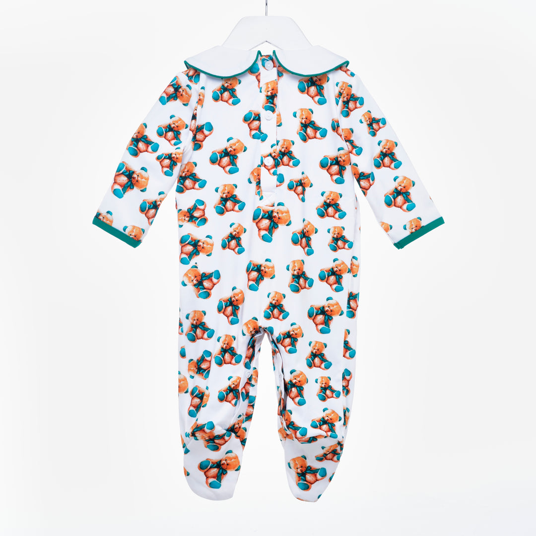 smocked baby sleepsuit smocked baby boys babygrow