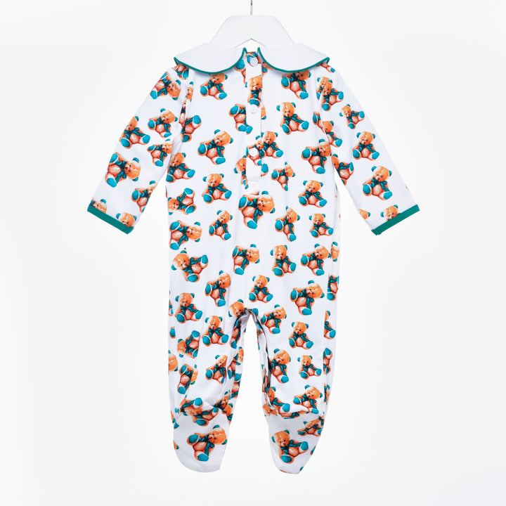 smocked baby sleepsuit smocked baby boys babygrow