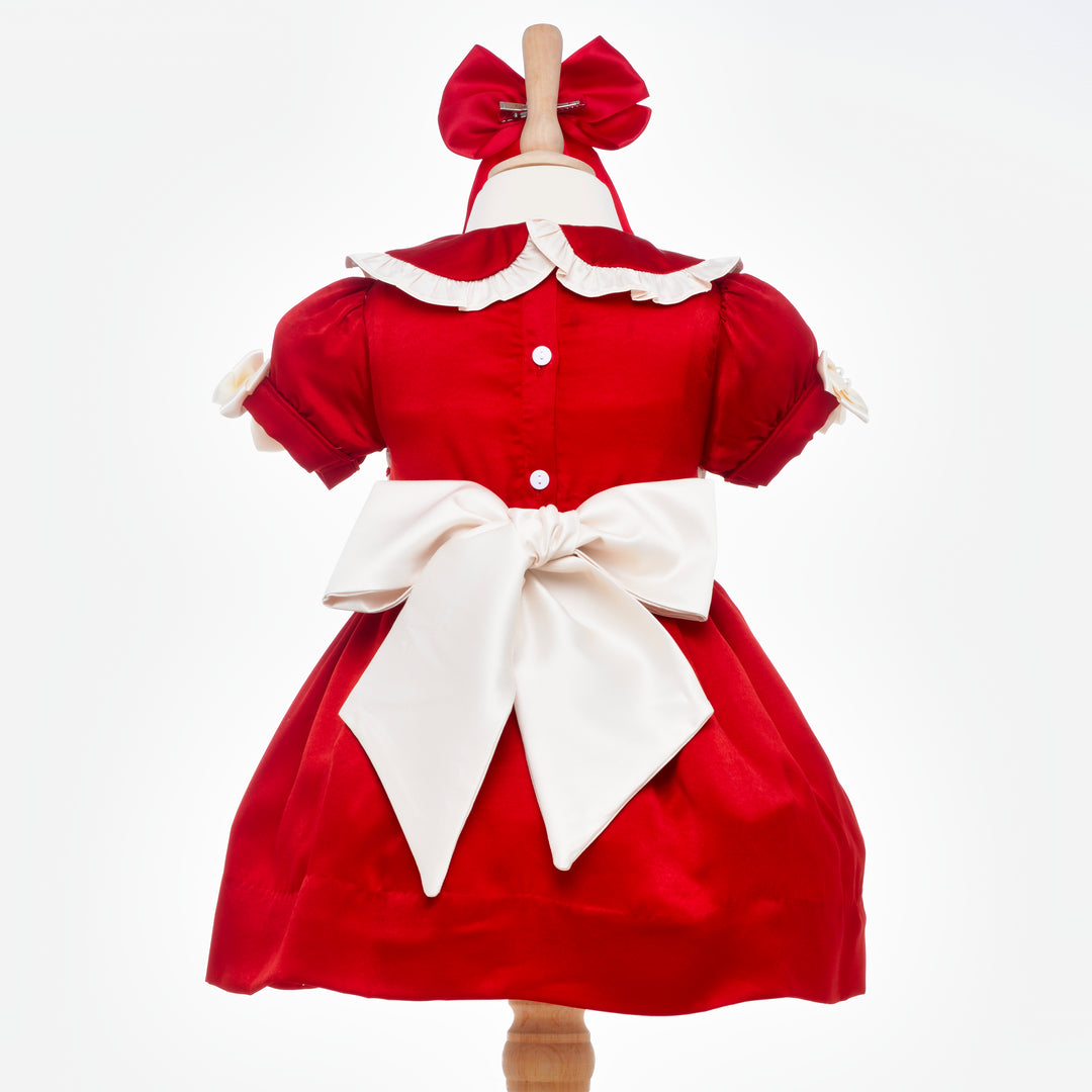 smocked red baby dress smocked girls red dress