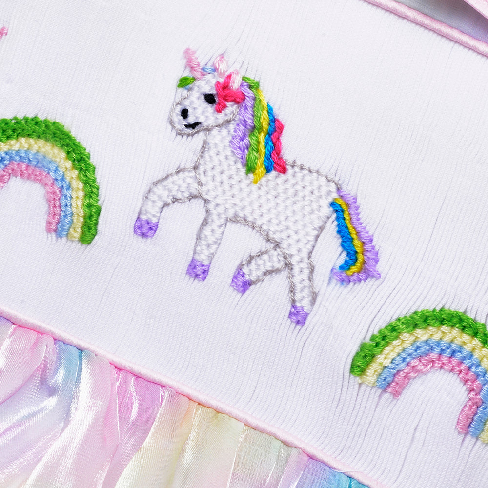 smocked unicorn baby dress unicorn inspired girls dress