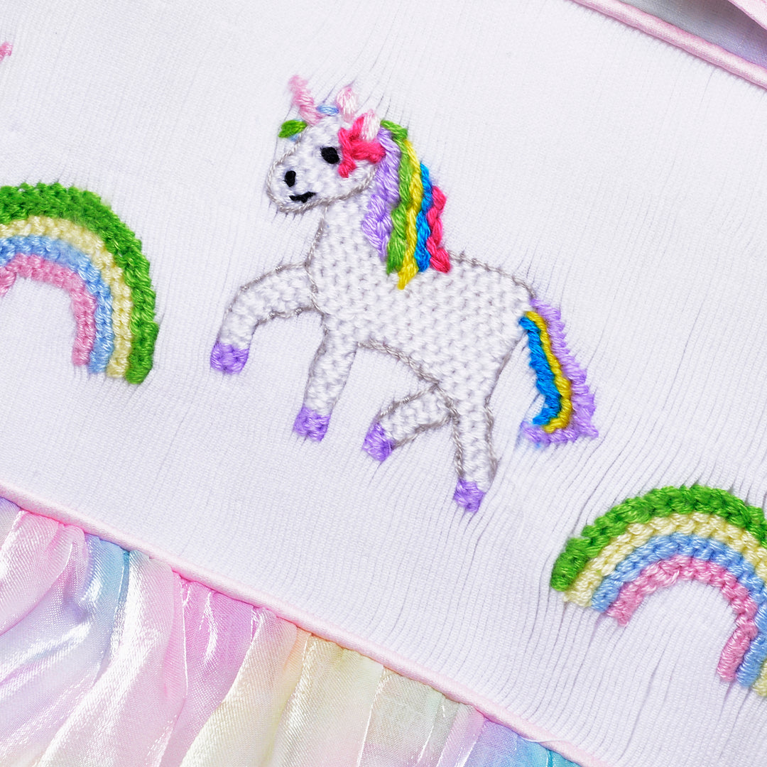 smocked unicorn baby dress unicorn inspired girls dress