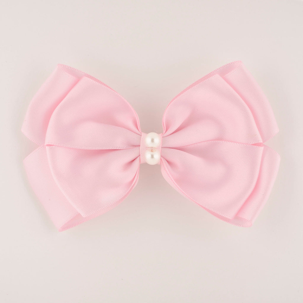 Ocean Baby Pearl Embellished Bow - Pink